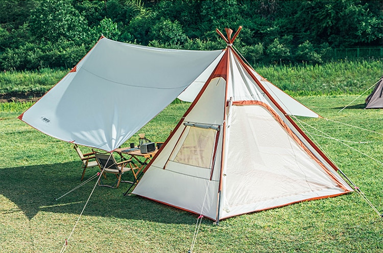 Cheap Goat Tents 4 Person Tent Pyramid Style Hand Made Camping Equipment Oxford Waterproof Material Free Accessories   